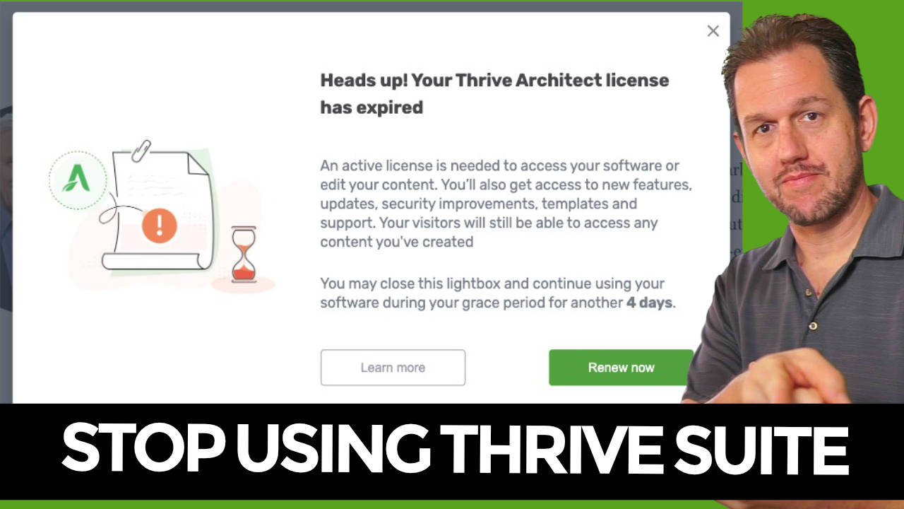Stop Using Thrive Suite. This Sucks. - Blog Marketing Academy